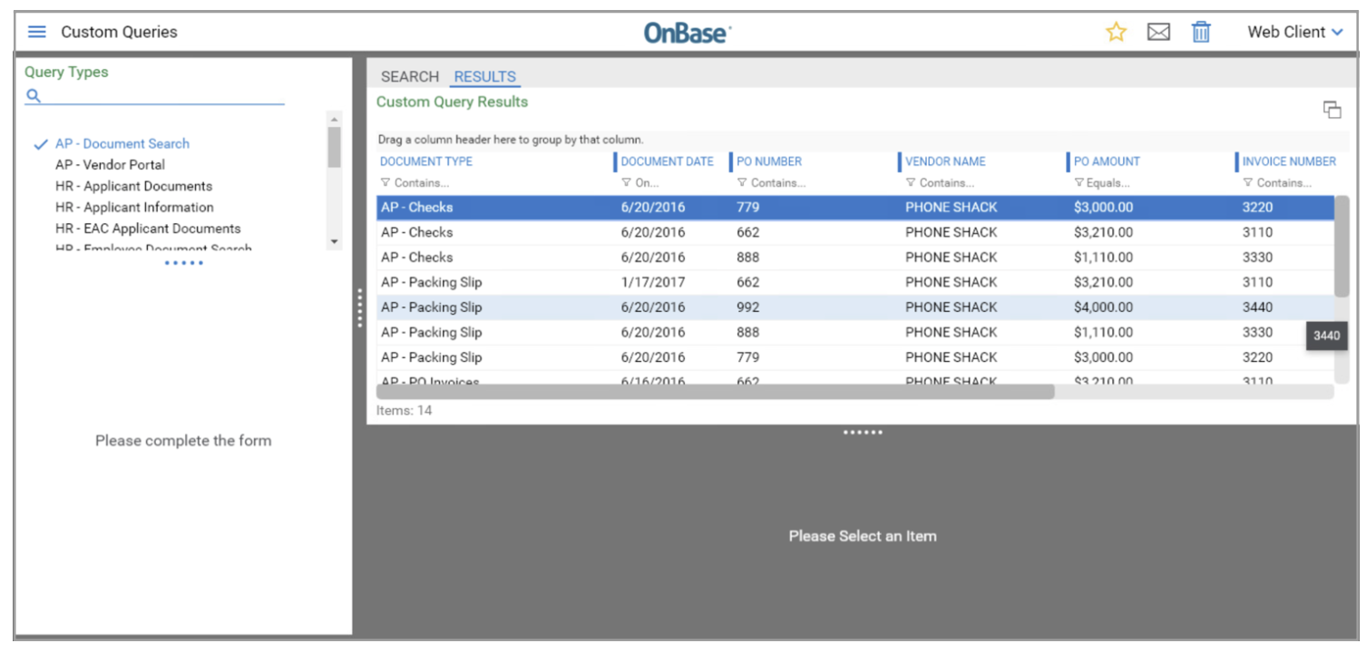 Legacy AP approvals interface